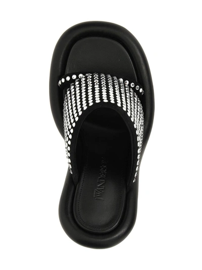Shop Jw Anderson J.w. Anderson 'bumber Crystal' Mules In Black