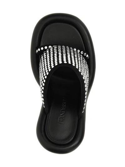 Jw Anderson J.w.anderson 'bumber Crystal' Mules In Black