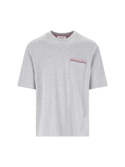 Shop Thom Browne T-shirts And Polos In Grey