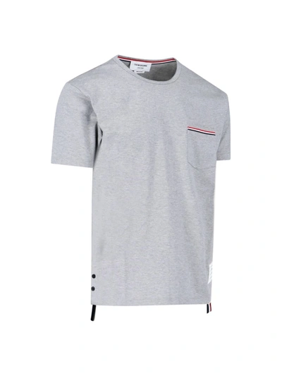 Shop Thom Browne T-shirts And Polos In Grey