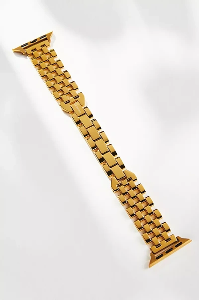 Shop Goldenerre Basketweave Apple Watch Band 40/41mm In Gold