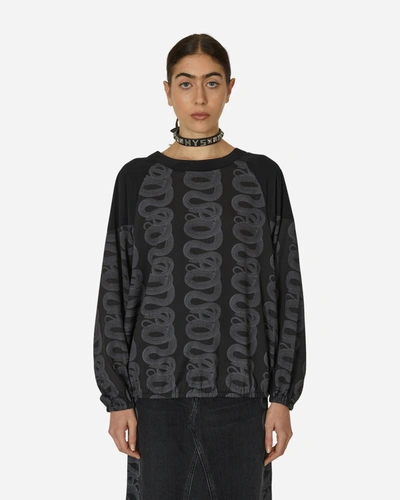 Shop Hysteric Glamour Snake Loop Pattern Longsleeve Top In Black