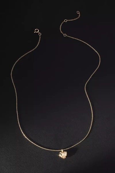 Shop Luna Skye Diamond Heart Necklace In Gold