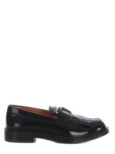 Shop Tod's Mocassin Tods T-timeless In Leather In Nero