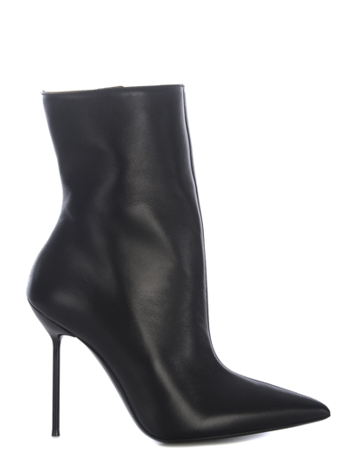Shop Paris Texas Boots  Lidia Ankle In Nappa Leather In Nero