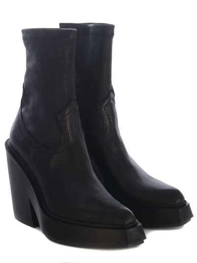 Shop Vic Matie Ankle Boots Vic Matié Stretch Tetrix In Nappa Leather In Nero