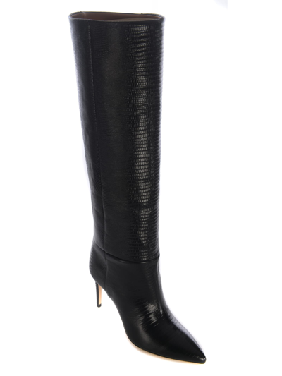 Shop Paris Texas Boots  Stiletto85 In Leather In Nero