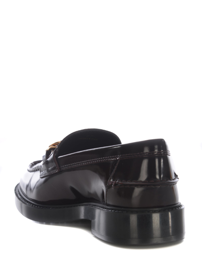 Shop Tod's Mocassin Tods Made Of Leather In Bordeau