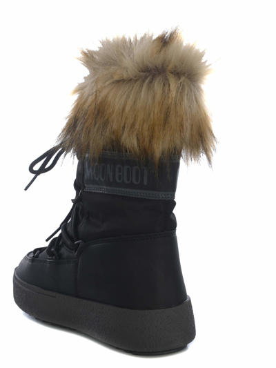 Shop Moon Boot Boots  Ltrack Low Monaco In Nylon In Nero