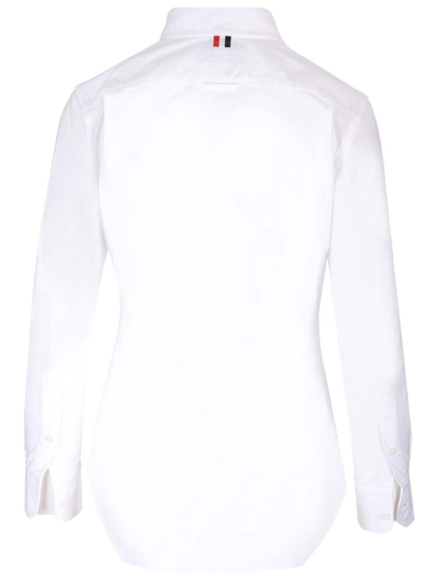 Shop Thom Browne White Poplin Shirt
