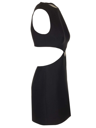 Shop Valentino Cut Out Detail Dress In Black