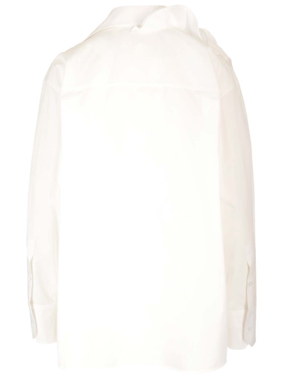 Shop Valentino Rose Detail Shirt In White