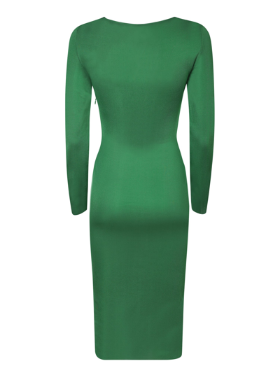 Shop Tom Ford Cut-out Midi Dress In Green