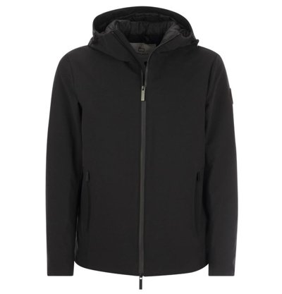 Shop Woolrich Pacific Soft Shell Jacket In Nero