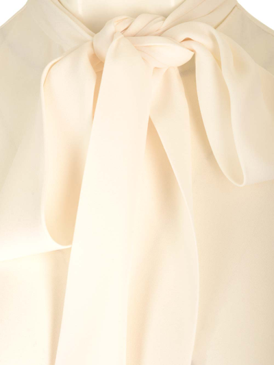 Shop Valentino Silk Georgette Shirt In White