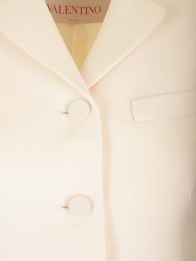 Shop Valentino Crepe Couture Blazer In White