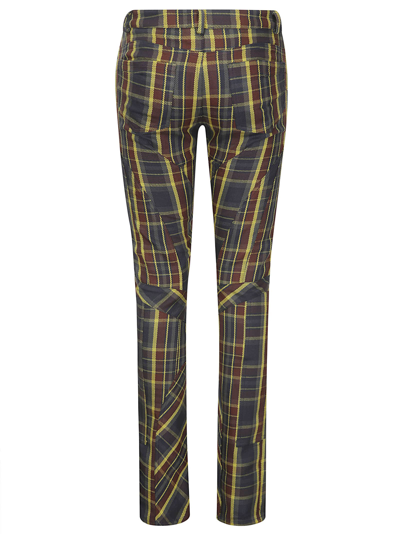 Shop Collina Strada Rawr Pant In Navy Lime Plaid