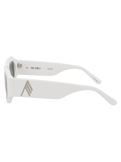 Shop Attico Blake Sunglasses In 03 White Silver Grey