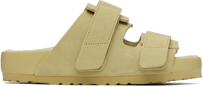 Shop Tekla Yellow Birkenstock Edition Uji Sandals In Straw