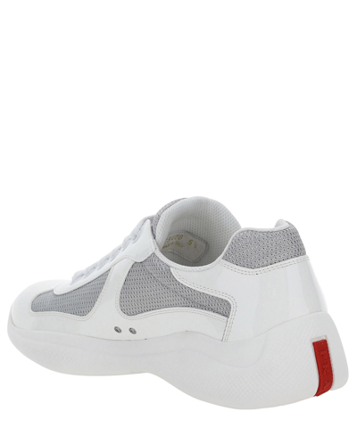 Shop Prada America&#039;s Cup Sneakers In White
