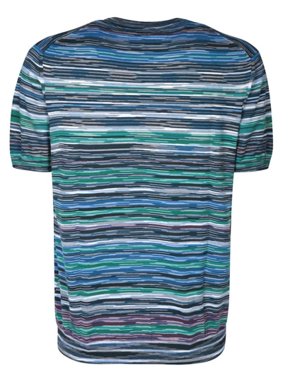 Missoni Striped Cotton T-shirt In Multi