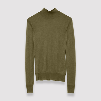 Joseph Cashair High Neck Jumper In Dark Olive