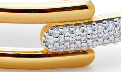 Shop Monica Vinader Lab Created Diamond Pavé Bangle In 18k Gold Vermeil
