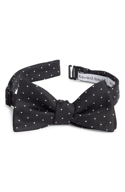 Shop Edward Armah Glitter Polka Dots Silk Bow Tie In Black