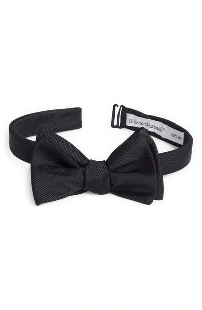 Shop Edward Armah Black Silk Bow Tie