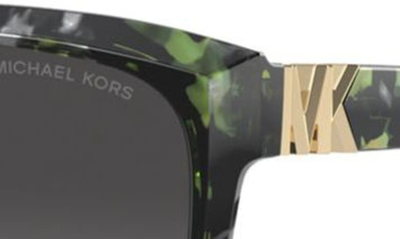 Shop Michael Kors Malia 58mm Square Sunglasses In Grey Flash