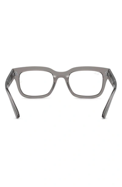 Shop Ray Ban Chad 52mm Rectangular Optical Glasses In Transparent Grey