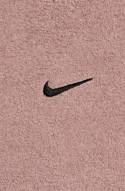 Shop Nike Sportswear Cozy Long Sleeve Crop Top In Smokey Mauve/ Black