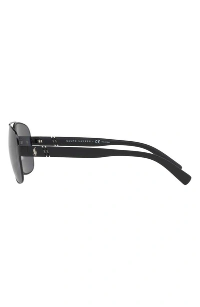Shop Polo 60mm Polarized Pilot Sunglasses In Shiny Black