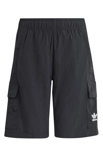 Shop Adidas Originals Kids' Cargo Shorts In Black