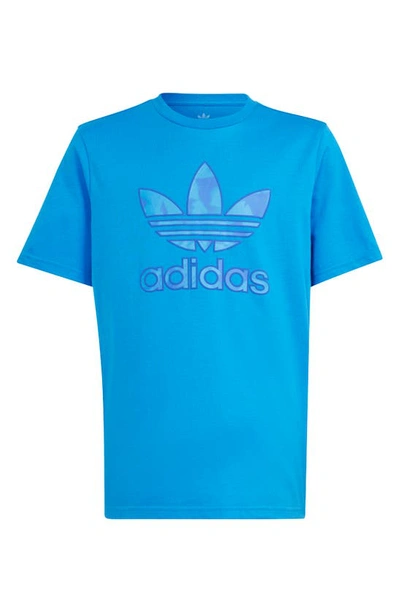 Shop Adidas Originals Kids' Originals Trefoil Logo T-shirt In Bluebird