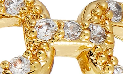 Shop Savvy Cie Jewels Pavé Cz Chain Hoop Earrings In Yellow
