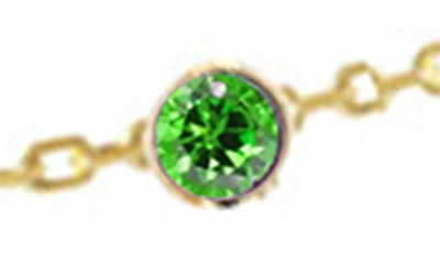 Gabi Rielle 14k Gold Plated Sterling Silver Cz Station Choker Necklace In Gold