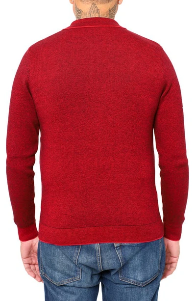 Vellapais Torreno Long Sleeve Polo In Red