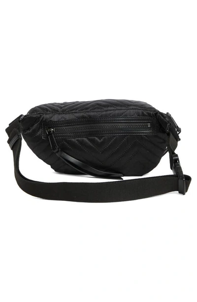 Shop Rebecca Minkoff Cree Quilted Belt Bag In Black
