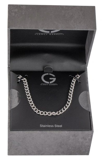Shop Clancy Garrett Franco Chain Necklace In Stainless Steel