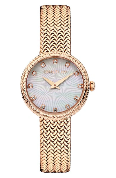Shop Cerruti 1881 Serreta Bracelet Watch, 26mm In Gold