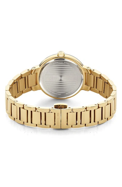 Shop Cerruti 1881 Faenza Swarovski Crystal Embellished Bracelet Watch, 34mm In Gold