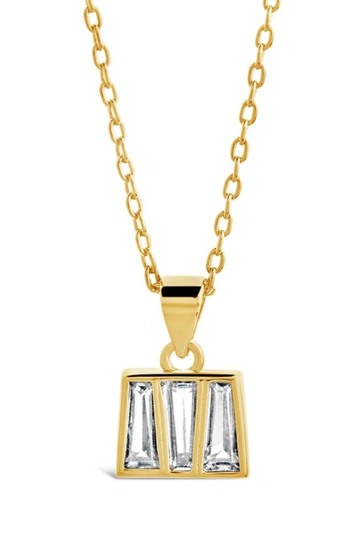 Sterling Forever Colsie Cz Pendant Necklace In Gold