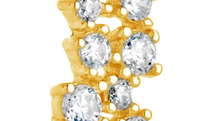 Sterling Forever Audrina Cubic Zirconia Linear Drop Earrings In Gold
