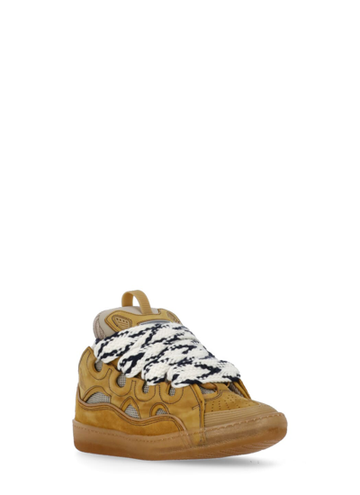 Shop Lanvin Curb Sneakers In Yellow