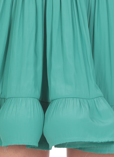 Shop Lanvin Charmeuse Skirt In Green