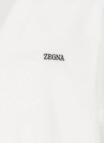 Shop Zegna Cotton T-shirt In White