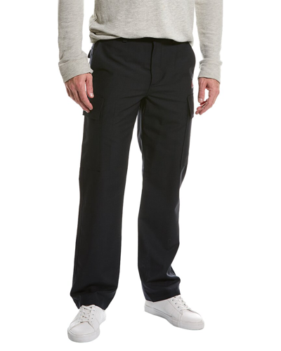 Shop Lanvin Wool & Mohair-blend Cargo Pant In Black