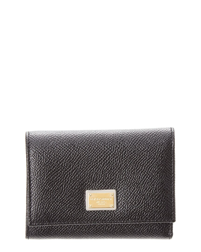 Dolce & Gabbana Dauphine Leather Flap Wallet