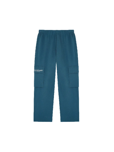 Pangaia Double Jersey Cargo Track Pants In Storm Blue